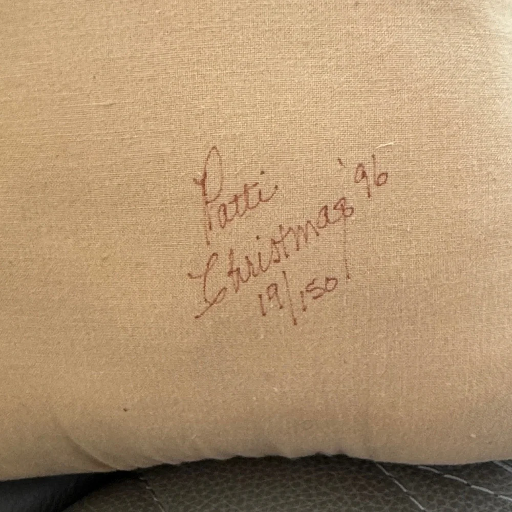 Limited edition Artisan Patti Christmas 1996 Santa Decor Pillow numbered# 19/150